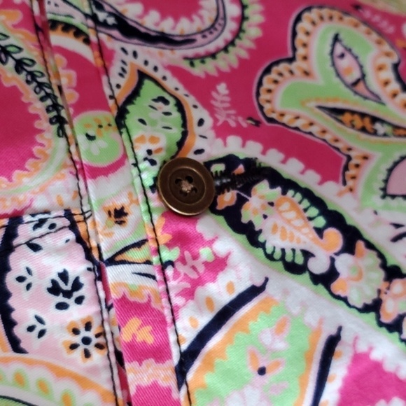 Kim Roger's black pink & green paisley short NWT size 12 - Picture 9 of 12